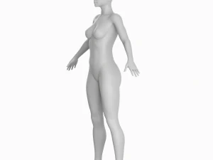 Average Woman Body Low Poly Basemesh 3D Model