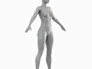 Average Woman Body Low Poly Basemesh 3D Model