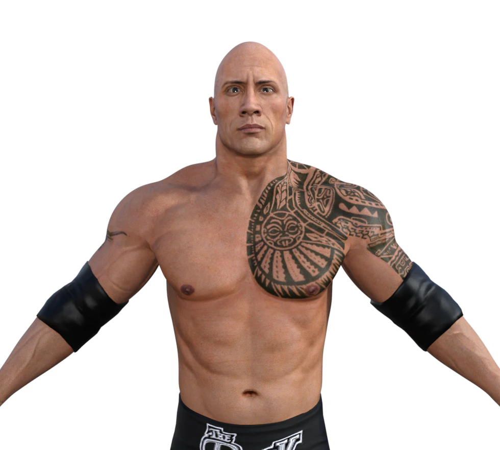 The Rock Dwayne Johnson Realistic Character 3D Model .c4d .max .obj .3ds .fbx .stl .blend 
