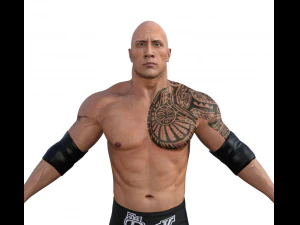 ザ・ロック ドウェイン・ジョンソンのリアルなキャラクター 3Dモデル