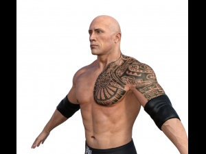 The Rock Dwayne Johnson Realistic Character Modelo 3D