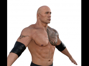 The Rock Dwayne Johnson Realistic Character Modelo 3D