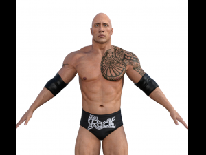 The Rock Dwayne Johnson Realistic Character Modelo 3D