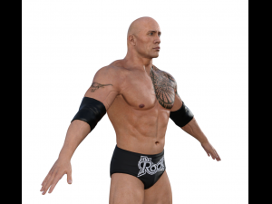 The Rock Dwayne Johnson Realistic Character Modelo 3D