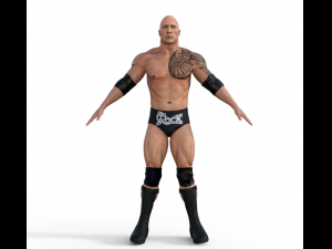The Rock Dwayne Johnson Realistic Character Modelo 3D