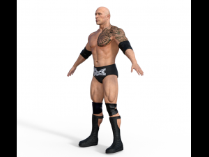 The Rock Dwayne Johnson Realistic Character Modelo 3D