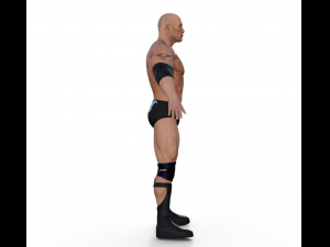 The Rock Dwayne Johnson Realistic Character Modelo 3D