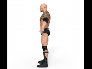 The Rock Dwayne Johnson Realistic Character Modelo 3D