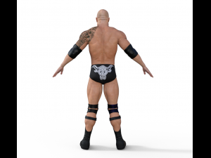 The Rock Dwayne Johnson Realistic Character Modelo 3D