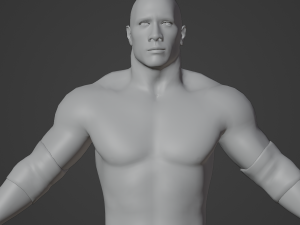 The Rock Dwayne Johnson Realistic Character Modelo 3D