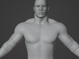 The Rock Dwayne Johnson Realistic Character Modelo 3D