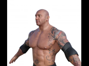 Dave Batista Realistic Character 3D Model