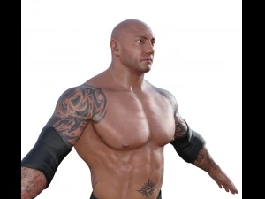 Dave Batista Realistic Character 3D Model