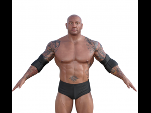 Dave Batista Realistic Character 3D 모델