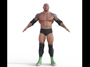 Dave Batista Realistic Character 3D 모델