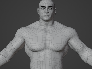 Dave Batista Realistic Character 3D 모델