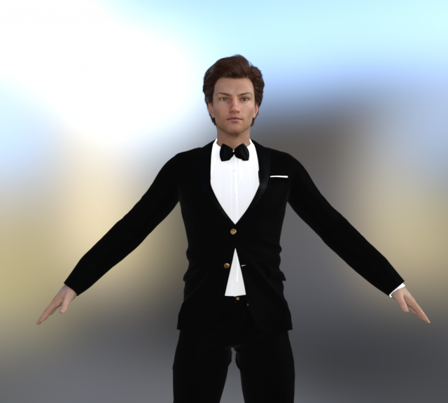 Shawn Realistic Character Model 3D .c4d .max .obj .3ds .fbx .stl .blend 