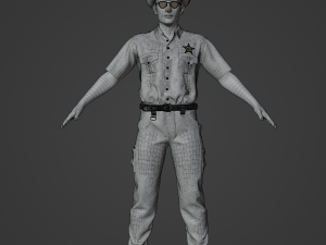 American Sheriff Realistic Character Model 3D