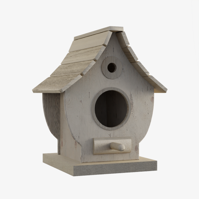 Wooden Birdhouse 03 Modelo 3D .c4d .max .obj .3ds .fbx .stl .blend 