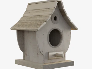 Casa de passarinho de madeira 03 Modelo 3D