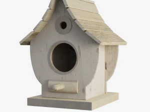 Casa de passarinho de madeira 03 Modelo 3D
