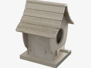 Casa de passarinho de madeira 03 Modelo 3D
