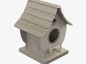Casa de passarinho de madeira 03 Modelo 3D