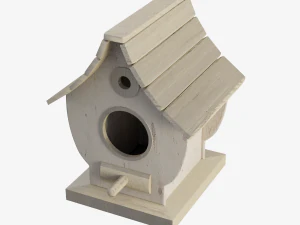 Casa de passarinho de madeira 03 Modelo 3D