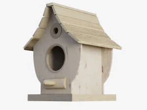 Casa de passarinho de madeira 03 Modelo 3D