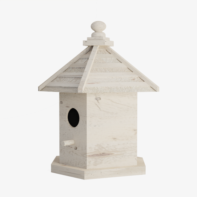Wooden Birdhouse 01 3D Model .c4d .max .obj .3ds .fbx .stl .blend 