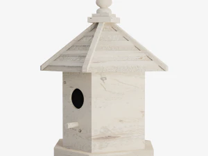 Holzvogelhaus 01 3D Modell