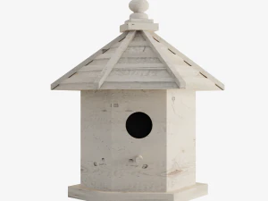 Casetta per gli uccelli in legno 01 Modello 3D