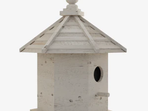 Casetta per gli uccelli in legno 01 Modello 3D