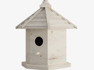 Casetta per gli uccelli in legno 01 Modello 3D