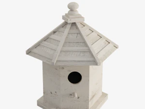 Casetta per gli uccelli in legno 01 Modello 3D