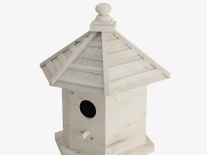 Casetta per gli uccelli in legno 01 Modello 3D
