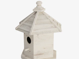 Casetta per gli uccelli in legno 01 Modello 3D