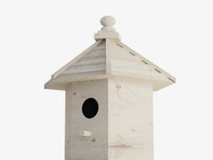 Casetta per gli uccelli in legno 01 Modello 3D
