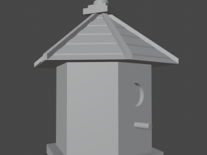 Wooden Birdhouse 01 3D Model