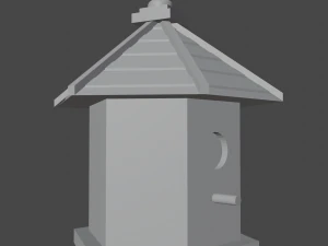 Casetta per gli uccelli in legno 01 Modello 3D