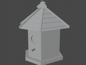 Wooden Birdhouse 01 3D Model