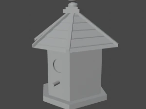 Casetta per gli uccelli in legno 01 Modello 3D
