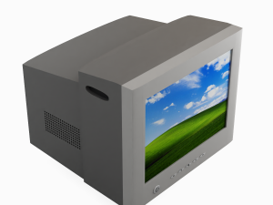 Old PC Monitor 3D 模型
