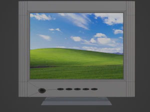 Old PC Monitor 3D Model