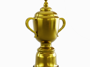 Gold Trophy Cup 01 3D Model