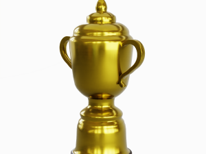 Gold Trophy Cup 01 3D Model