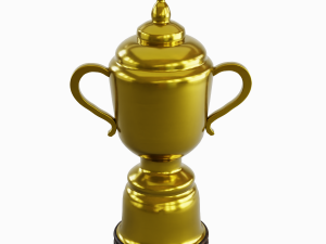 Gold Trophy Cup 01 3D Model