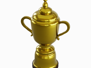 Gold Trophy Cup 01 3D Model