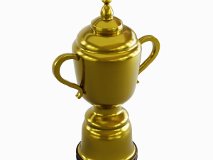 Gold Trophy Cup 01 3D Model