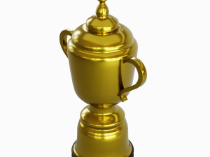 Gold Trophy Cup 01 3D Model